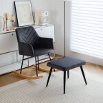 Hauss spole - chaise  bascule, rocking chair avec repose - pieds, fauteuil relax, confortable, structure ...