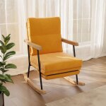 Rocking chair, fauteuil � bascule, chaise � bascule scandinave, avec repose - pieds coulissant, poign�es ...