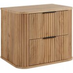 Armoires de salle de bains 60cm marron mat - bois l / h / p 60 / 52 / 41cm elegance meuble sous - vasque, ...