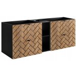 Meuble sous lavabo 140 cm - marron mat - meubles de salle de bain - meubles sous lavabo - sans plateau ...