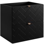 Rodan meuble sous lavabo 60 cm - noir mat - meubles de salle de bains - meubles sous lavabo - sans plateau ...