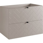 Rodan meuble sous lavabo 80 cm - beige mat - meubles de salle de bains - meubles sous lavabo - sans plateau ...