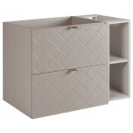 Rodan meuble sous lavabo 80 cm - beige mat - meubles de salle de bain - meubles sous lavabo - sans plateau ...
