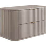 Meuble sous - lavabo 80cm beige mat - bois l / h / p 80 / 52 / 41cm elegance armoires de salle de bains, ...