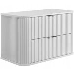 Rodan meuble sous - lavabo 80cm blanc mat - bois l / h / p 80 / 52 / 41cm elegance armoires de salle ...