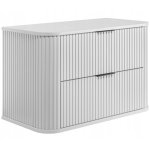 Rodan meuble sous - lavabo 80cm blanc mat - bois l / h / p 80 / 52 / 41cm elegance armoires de salle ...