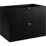 Rodan meuble sous - vasque 80 cm - noir mat - armoires de salle de bains - meubles de salle de bains ...