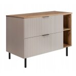 Meuble sous - vasque avec pieds - 100 / 73, 6 / 46 l / h / p - beige mat - meubles de salle de bains, ...