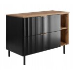 Meuble sous - vasque avec pieds - 100 / 73, 6 / 46 l / h / p - noir mat - meubles de salle de bains, ...