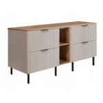 Meuble sous - vasque avec pieds - 140 / 73, 6 / 46 l / h / p - beige mat - meubles de salle de bains, ...