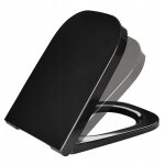 Les rois des si�ges de toilettes abattant wc roca gap - noir brillant - antibact�rien - fixation rapide ...