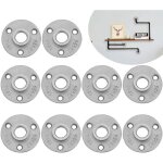 Lot de 10 brides filetes 1 / 2' - brides filetes en mtal - avec 3 trous - pour tuyau, robinet, tagre ...