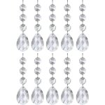 10 pices prismes de lustre en cristal de nol 38mm larme cristal  suspendre pampille cristal transparent ...