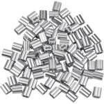 Roleader - 100 pcs manchons en aluminium, ferrules en aluminium de cble mtallique, clip  sertir en ...