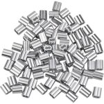Roleader - 100 pcs manchons en aluminium, ferrules en aluminium de c�ble m�tallique, clip � sertir en ...