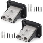 Roleader - lot de 2 50a prise encastr�e prise de charge, batterie connecteur avec plaque de montage compatible ...