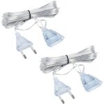 Roleader - 2 pcs fil �lectrique transparent rallonge �lectrique transparente c�ble rallonge �lectrique ...