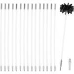 6m kit de ramonage pole pellet rglable brosse nettoyage de chemine 100mm conduits 15 cannes de ramonage ...