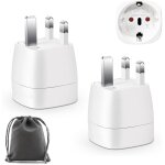 Roleader - adaptateur prise anglaise, 2 pices adaptateur de voyage france vers uk, adaptateur de prise ...