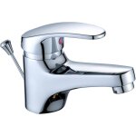 Roleader - mitigeur lavabo monotrou avec tirette de vidage, bonde incluse, robinet salle de bain chrom� ...