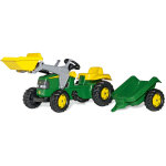 Rolly toys - tracteur  pdales rollykid john deere avec remorque + chargeur frontal, tracteur