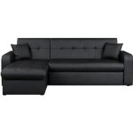 Roman canape dangle reversible convertible 3 places + coffre de rangement - simili noir - contemporain ...