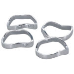 Rond de serviette 4, 5cm organique argent charm - set / 4 - fine dining living