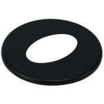 Rosace de cheminee dn 125 mm pour cheminee  pellets  plafond inclin  45, peint en noir