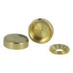 Vis express - rosace cyndrique ou cache vis (1 rosace et 1 cuvette de vis) laiton nickel diamtre 15 ...