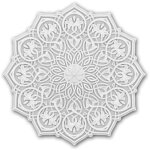 Profhome decor - rosace profhome 156502 mdaillon lment dcoratif lement pour plafond style marocain ...