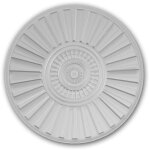 Profhome decor - rosace profhome 156801 m�daillon �l�ment d�coratif style art d�co blanc � 35 cm