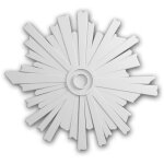 Profhome decor - rosace profhome 156803 m�daillon �l�ment d�coratif style art d�co blanc � 45 cm