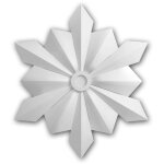Profhome decor - rosace profhome 156805 mdaillon lment dcoratif style art dco blanc  38 cm