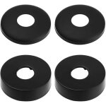 Rosace robinet, rosace mitigeur douche, 4 noir de cache tuyau en acier inoxydable, rosace radiateur - ...