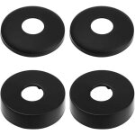 Rosace robinet, rosace mitigeur douche, 4 noir de cache tuyau en acier inoxydable, rosace radiateur - ...