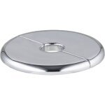 Rosace ronde  agrafes 60 pour tube 12 (x2) noyon & thiebault chrom