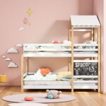 Rosahqnda - lit superposé enfant 90 x 200 cm avec protection antichute, lit mezzanine enfant avec escalier, ... Rosahqnda - lit superposé enfant 90 x 200 cm avec protection antichute, lit mezzanine enfant avec escalier, ...