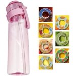 (rose)gourde - pods saveur - 650ml - rose - 7 gousses de saveur - anti - fuite