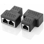 Rosemary - rj45 splitter connecteurs adaptateur 1  2 ethernet splitter coupleur double prise hub interface ...