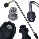 Rosfix lance buse coud�e 90� 80cm ? filetage m18, 160 bar, 60�c, 15 l / min buse plate interchangeable ...