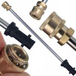 Rosfix lance droite 34 cm 1 / 4  ? acier inoxydable, raccord laiton bayonet krcher compatible avec nettoyeur ...