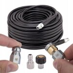 Rosfix set tuyau de nettoyage canalisation 15m 1 / 4  ? 155 bar, 60�c, 2 buses (standard + rotative) ...