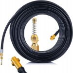 Rosfix tuyau de nettoyage canalisation 10m ? buse  ressort laiton, 60c flexible haute pression compatible ...
