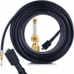 Rosfix tuyau de nettoyage de canalisation 15m 1 / 4  ? buse � ressort en laiton, 155 bar, 60�c filetage ...