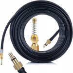 Rosfix tuyau de nettoyage canalisation 30m ? buse  ressort laiton 1 / 4  haute pression, flexible anticorrosi ...