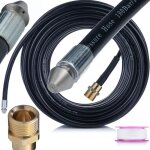 Rosfix tuyau de nettoyage canalisation 35m m22 ? buse 1 + 3 jets, 160 bar, 60°c filetage 1 / 4 teflon ... Rosfix tuyau de nettoyage canalisation 35m m22 ? buse 1 + 3 jets, 160 bar, 60°c filetage 1 / 4 teflon ...