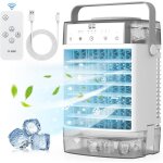 Climatiseur mobile 4 en 1 rafraichisseur d'air silencieux gris, double bac 1600ml double nébuliseur rideau ... Climatiseur mobile 4 en 1 rafraichisseur d'air silencieux gris, double bac 1600ml double nébuliseur rideau ...