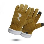 Rostaing - gant de travail hiver chaud en cuir, fourr� et tactile montblanc 9 - l