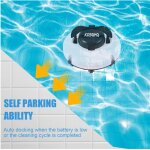 Robot de piscine, 120 min de nettoyage puissant, aspirateur nettoyeur de piscine sans fil, automatique ...