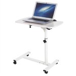 Rosvola - table de lit roulante pour ordinateur portable - table a roulette rglable en hauteur et inclinable, ...